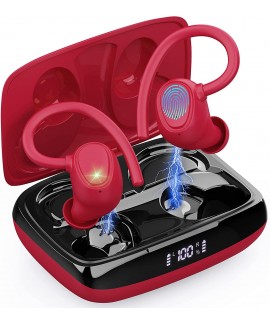 Wireless Earbud, Bluetooth 5.1 Headphones Sport Wireless Bluetooth Earphones in Ear Noise Cancelling Earbud with Mic Deep Bass, Earhooks Ear Buds IP7 Waterproof 48H Headset for Running Gym[2021 New]